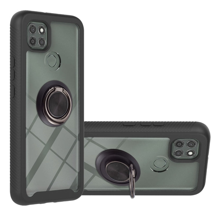 For Motorola Moto G9 Power Starry Sky Solid Color Series Shockproof PC + TPU Protective Case with Ring Holder & Magnetic Function