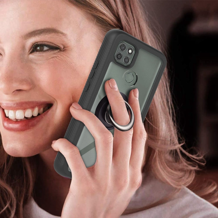 For Motorola Moto G9 Power Starry Sky Solid Color Series Shockproof PC + TPU Protective Case with Ring Holder & Magnetic Function