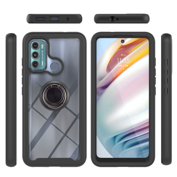 For Motorola Moto G60 Starry Sky Solid Color Series Shockproof PC + TPU Protective Case with Ring Holder & Magnetic Function