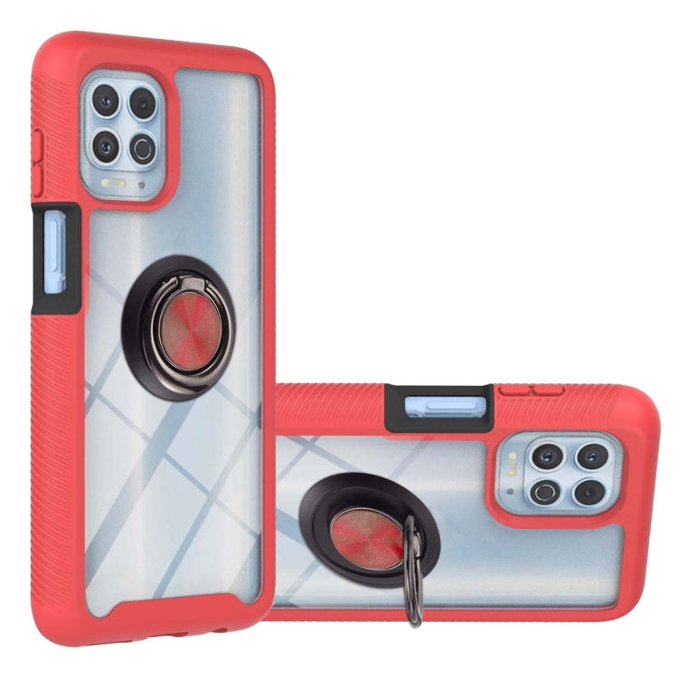 For Motorola Edge S / Moto G100 Starry Sky Solid Color Series Shockproof PC + TPU Protective Case with Ring Holder & Magnetic Function