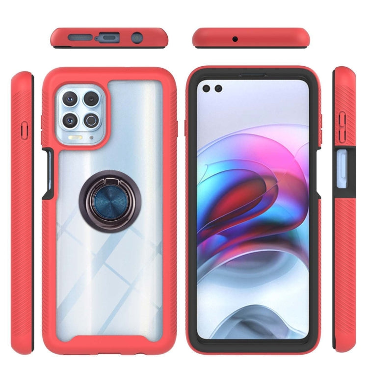 For Motorola Edge S / Moto G100 Starry Sky Solid Color Series Shockproof PC + TPU Protective Case with Ring Holder & Magnetic Function