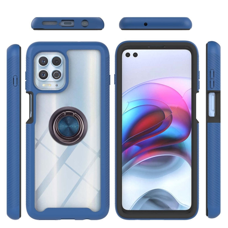For Motorola Edge S / Moto G100 Starry Sky Solid Color Series Shockproof PC + TPU Protective Case with Ring Holder & Magnetic Function