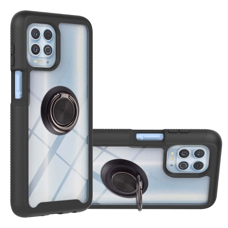 For Motorola Edge S / Moto G100 Starry Sky Solid Color Series Shockproof PC + TPU Protective Case with Ring Holder & Magnetic Function
