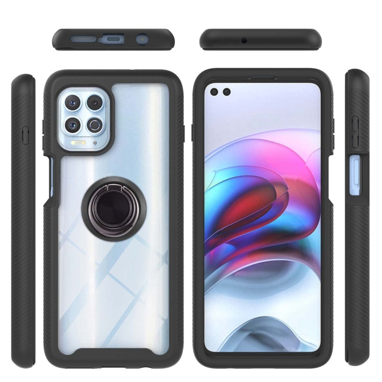 For Motorola Edge S / Moto G100 Starry Sky Solid Color Series Shockproof PC + TPU Protective Case with Ring Holder & Magnetic Function