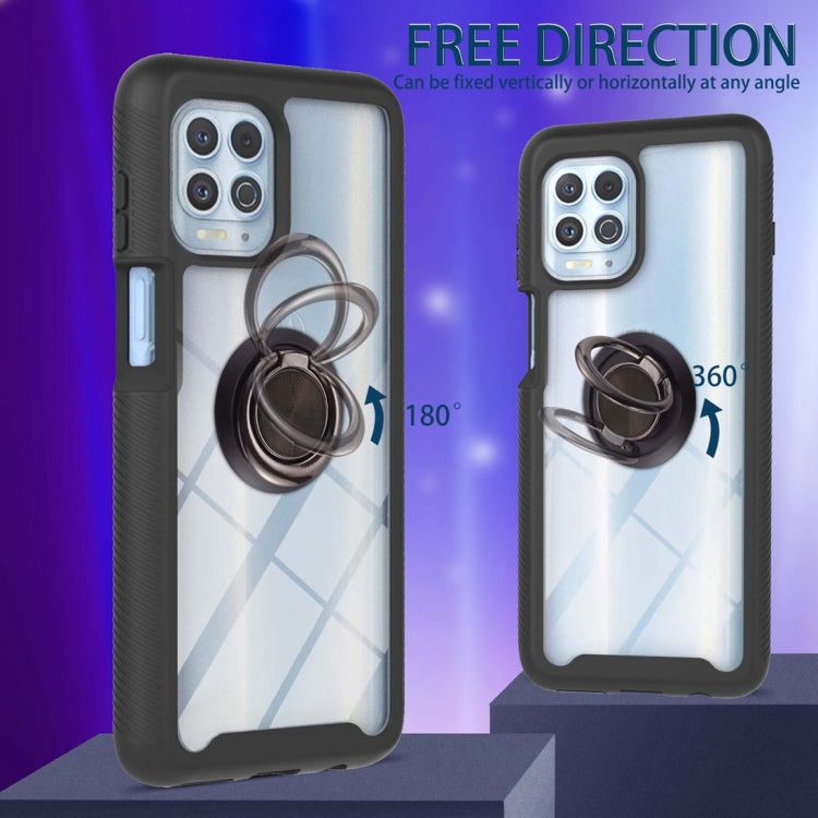 For Motorola Edge S / Moto G100 Starry Sky Solid Color Series Shockproof PC + TPU Protective Case with Ring Holder & Magnetic Function