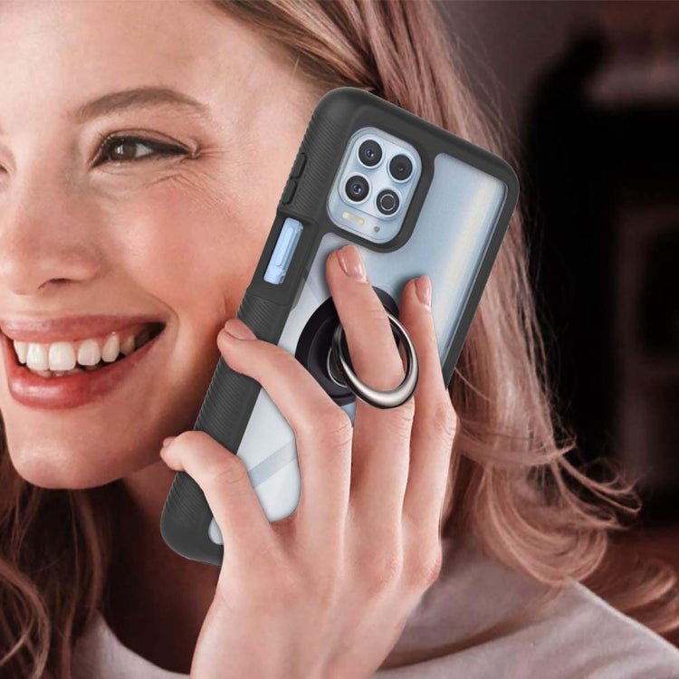 For Motorola Edge S / Moto G100 Starry Sky Solid Color Series Shockproof PC + TPU Protective Case with Ring Holder & Magnetic Function