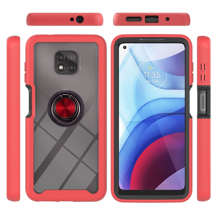 For Motorola Moto G Power 2021 Starry Sky Solid Color Series Shockproof PC + TPU Protective Case with Ring Holder & Magnetic Function