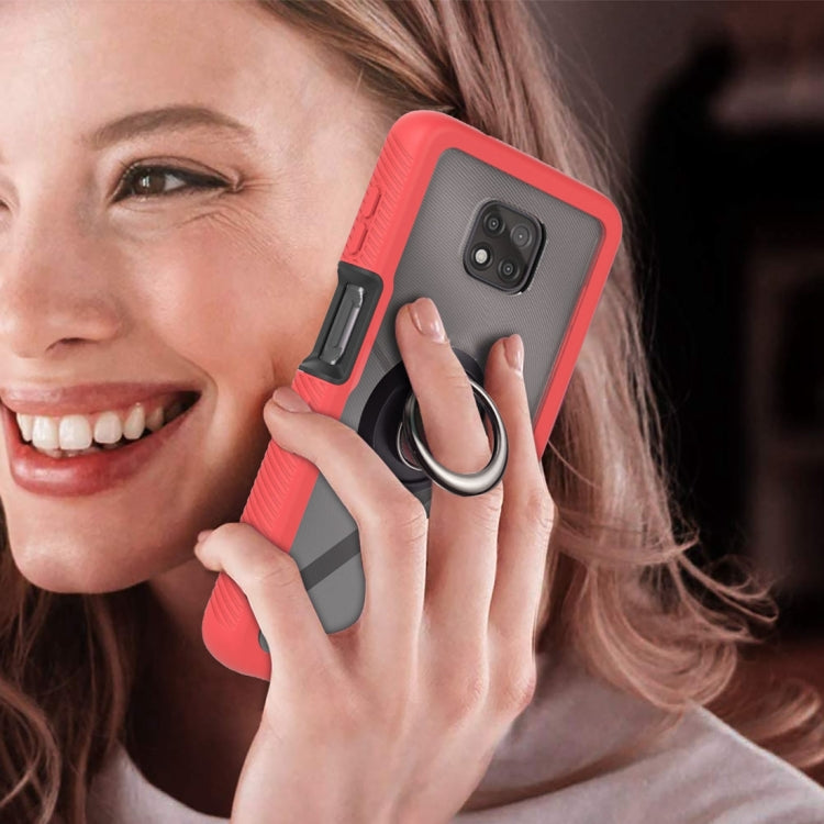 For Motorola Moto G Power 2021 Starry Sky Solid Color Series Shockproof PC + TPU Protective Case with Ring Holder & Magnetic Function