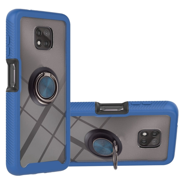 For Motorola Moto G Power 2021 Starry Sky Solid Color Series Shockproof PC + TPU Protective Case with Ring Holder & Magnetic Function