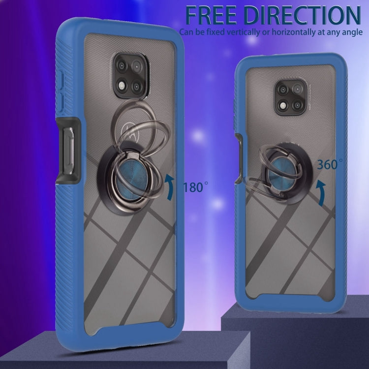 For Motorola Moto G Power 2021 Starry Sky Solid Color Series Shockproof PC + TPU Protective Case with Ring Holder & Magnetic Function