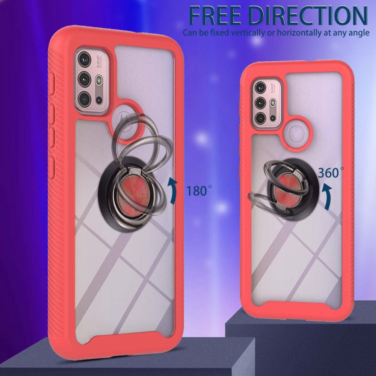 For Motorola Moto G30 / G10 / G10 Power Starry Sky Solid Color Series Shockproof PC + TPU Protective Case with Ring Holder & Magnetic Function