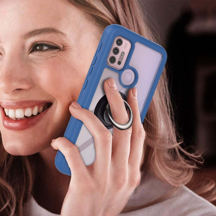 For Motorola Moto G30 / G10 / G10 Power Starry Sky Solid Color Series Shockproof PC + TPU Protective Case with Ring Holder & Magnetic Function