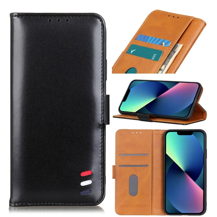 For iPhone 13 mini 3-Color Pearl Texture Magnetic Buckle Horizontal Flip PU Leather Case with Card Slots & Wallet & Holder