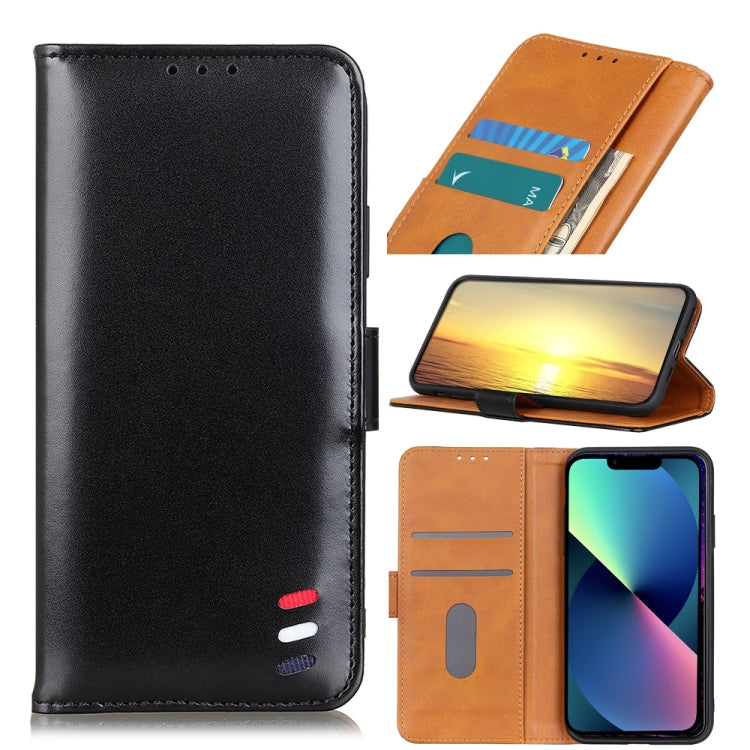 For iPhone 13 mini 3-Color Pearl Texture Magnetic Buckle Horizontal Flip PU Leather Case with Card Slots & Wallet & Holder