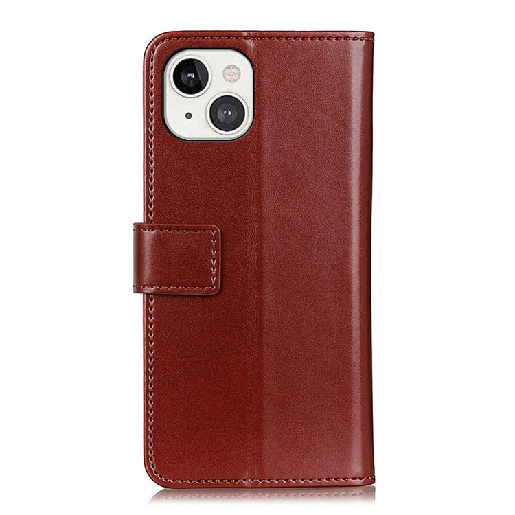 For iPhone 13 3-Color Pearl Texture Magnetic Buckle Horizontal Flip PU Leather Case with Card Slots & Wallet & Holder