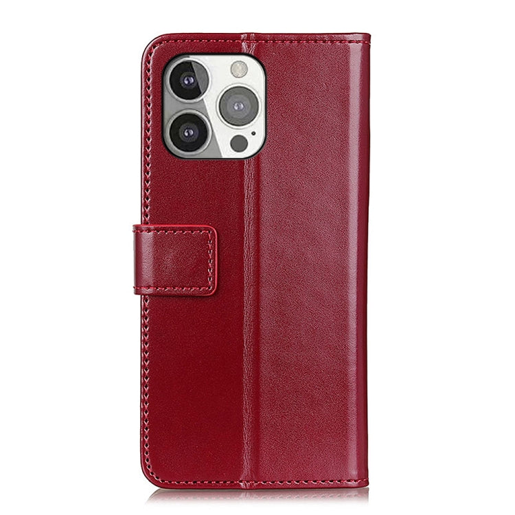 For iPhone 13 Pro 3-Color Pearl Texture Magnetic Buckle Horizontal Flip PU Leather Case with Card Slots & Wallet & Holder