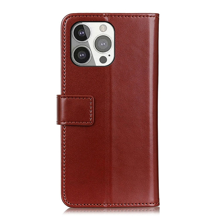 For iPhone 13 Pro 3-Color Pearl Texture Magnetic Buckle Horizontal Flip PU Leather Case with Card Slots & Wallet & Holder