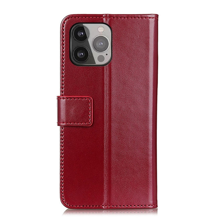 For iPhone 13 Pro Max 3-Color Pearl Texture Magnetic Buckle Horizontal Flip PU Leather Case with Card Slots & Wallet & Holder