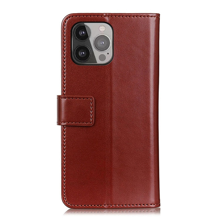 For iPhone 13 Pro Max 3-Color Pearl Texture Magnetic Buckle Horizontal Flip PU Leather Case with Card Slots & Wallet & Holder