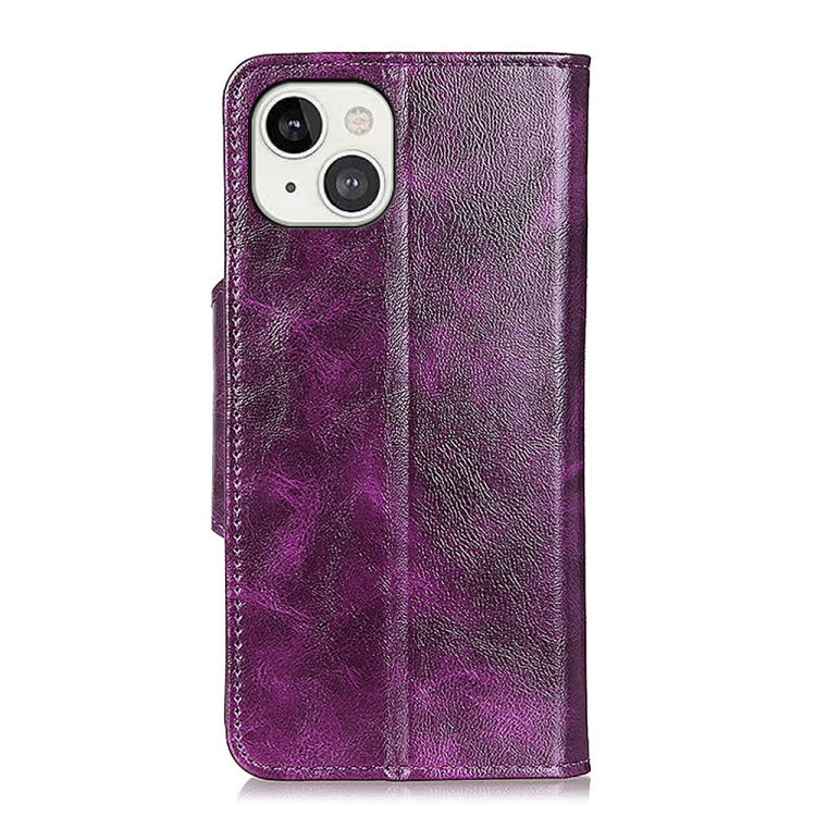 For iPhone 13 Crazy Horse Texture Magnetic Buckle Horizontal Flip Leather Case with Holder & 6-Card Slots & Wallet