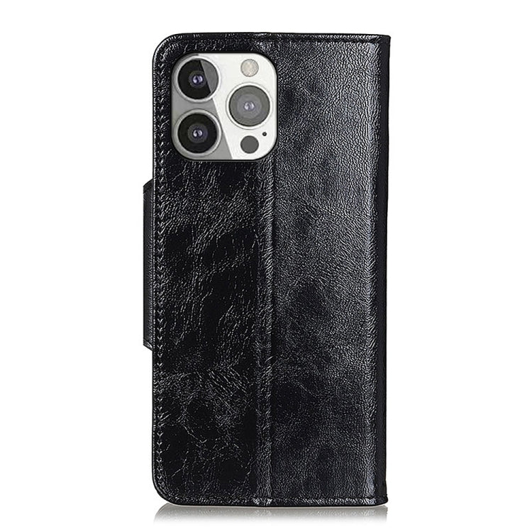 For iPhone 13 Pro Crazy Horse Texture Magnetic Buckle Horizontal Flip Leather Case with Holder & 6-Card Slots & Wallet