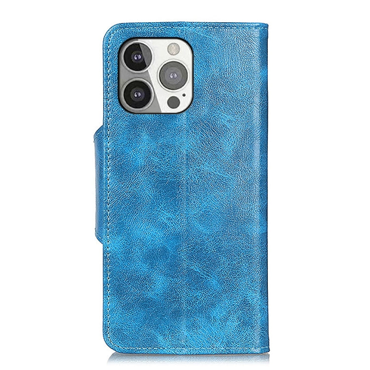 For iPhone 13 Pro Crazy Horse Texture Magnetic Buckle Horizontal Flip Leather Case with Holder & 6-Card Slots & Wallet