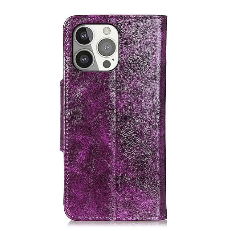 For iPhone 13 Pro Crazy Horse Texture Magnetic Buckle Horizontal Flip Leather Case with Holder & 6-Card Slots & Wallet