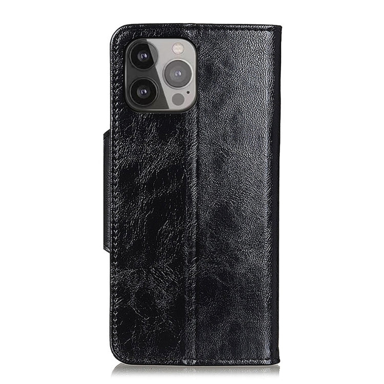 For iPhone 13 Pro Max Crazy Horse Texture Magnetic Buckle Horizontal Flip Leather Case with Holder & 6-Card Slots & Wallet