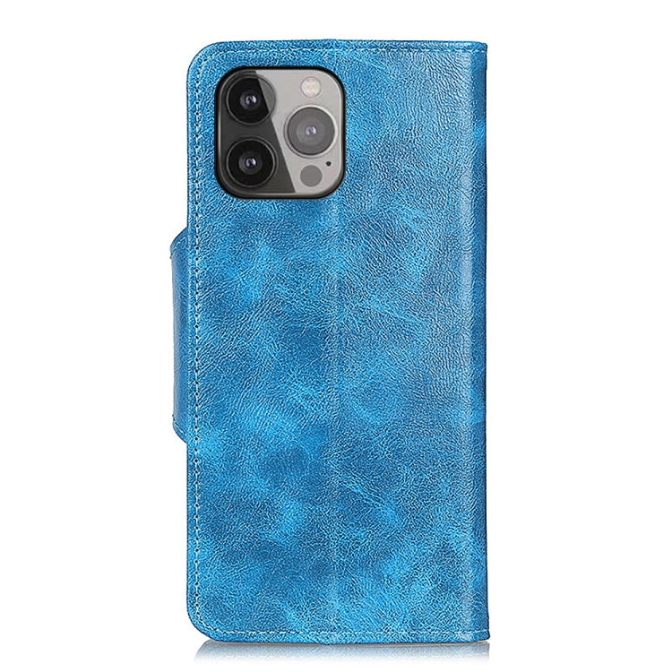 For iPhone 13 Pro Max Crazy Horse Texture Magnetic Buckle Horizontal Flip Leather Case with Holder & 6-Card Slots & Wallet