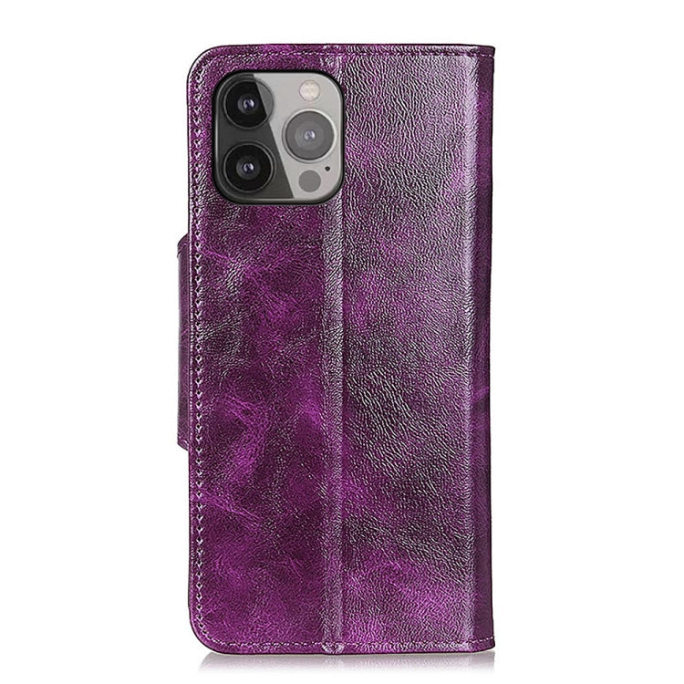 For iPhone 13 Pro Max Crazy Horse Texture Magnetic Buckle Horizontal Flip Leather Case with Holder & 6-Card Slots & Wallet