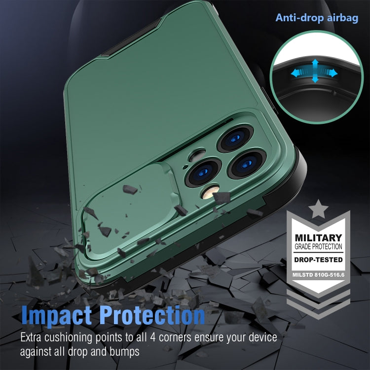 For iPhone 12 Sliding Camera Cover Design PC + TPU Protective Case
