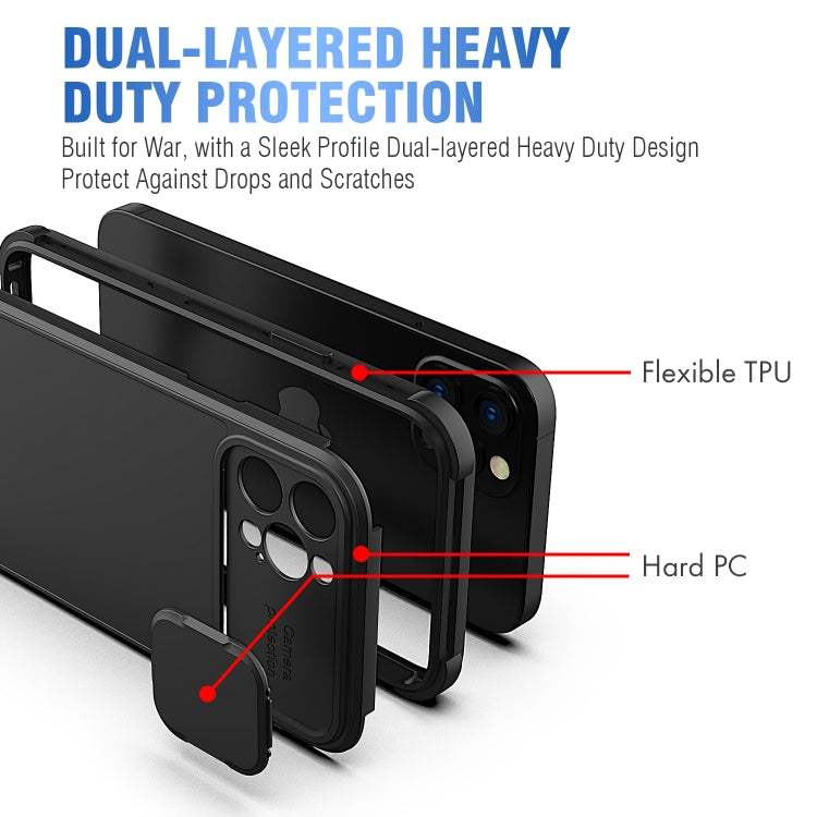 For iPhone 12 Pro Sliding Camera Cover Design PC + TPU Protective Case