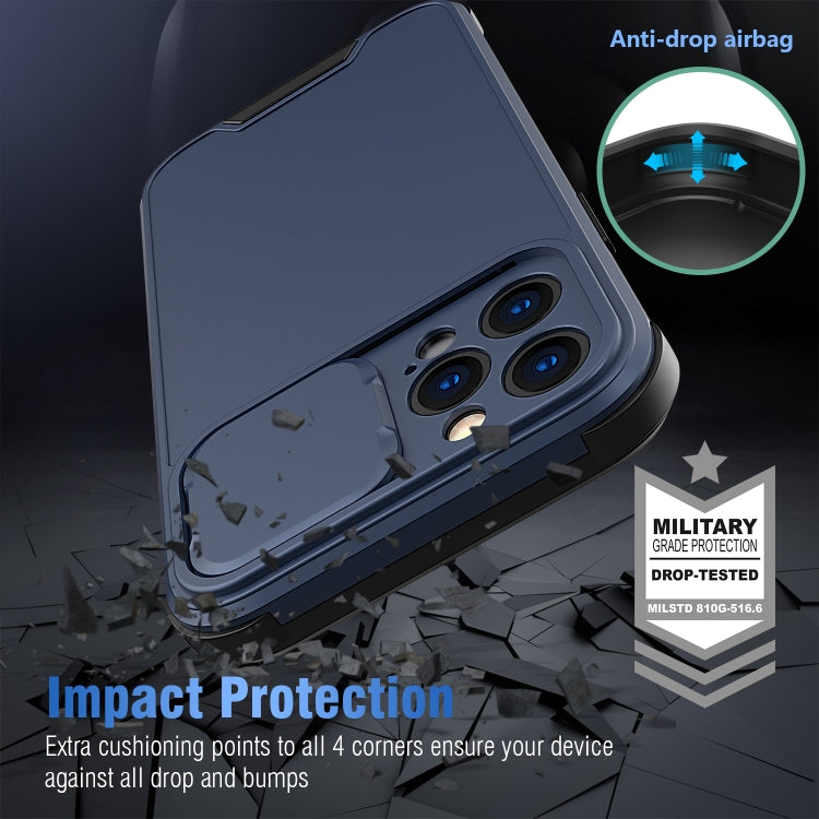 For iPhone 12 Pro Sliding Camera Cover Design PC + TPU Protective Case
