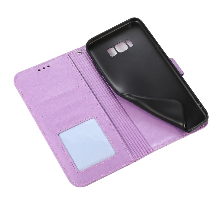 For Samsung Galaxy S8+ Skin Feel Embossed Sunflower Horizontal Flip Leather Case with Holder & Card Slots & Wallet & Lanyard
