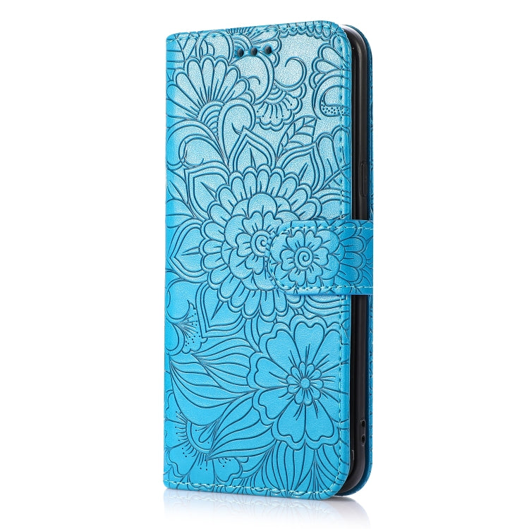 For Samsung Galaxy S8+ Skin Feel Embossed Sunflower Horizontal Flip Leather Case with Holder & Card Slots & Wallet & Lanyard