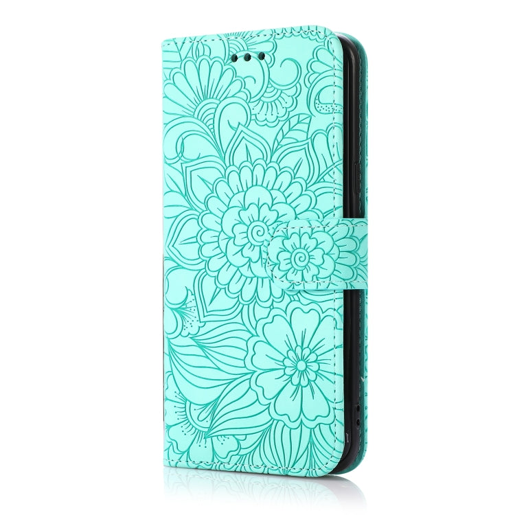 For Samsung Galaxy S8+ Skin Feel Embossed Sunflower Horizontal Flip Leather Case with Holder & Card Slots & Wallet & Lanyard