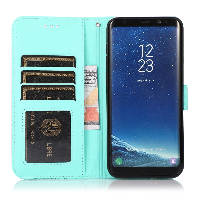 For Samsung Galaxy S8+ Skin Feel Embossed Sunflower Horizontal Flip Leather Case with Holder & Card Slots & Wallet & Lanyard