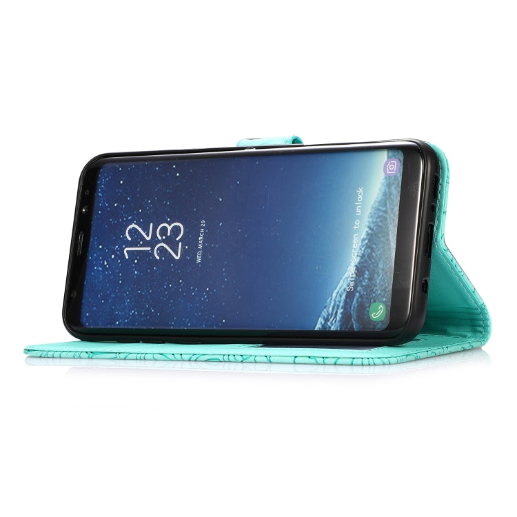 For Samsung Galaxy S8+ Skin Feel Embossed Sunflower Horizontal Flip Leather Case with Holder & Card Slots & Wallet & Lanyard