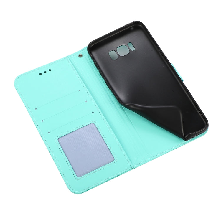For Samsung Galaxy S8+ Skin Feel Embossed Sunflower Horizontal Flip Leather Case with Holder & Card Slots & Wallet & Lanyard