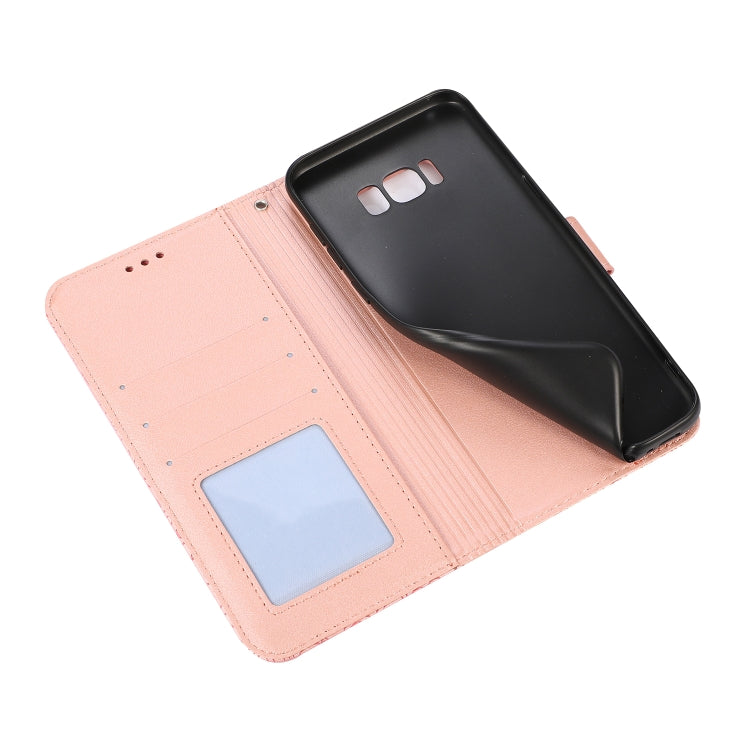 For Samsung Galaxy S8+ Skin Feel Embossed Sunflower Horizontal Flip Leather Case with Holder & Card Slots & Wallet & Lanyard