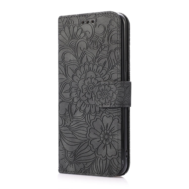For Samsung Galaxy S8+ Skin Feel Embossed Sunflower Horizontal Flip Leather Case with Holder & Card Slots & Wallet & Lanyard