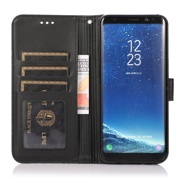 For Samsung Galaxy S8+ Skin Feel Embossed Sunflower Horizontal Flip Leather Case with Holder & Card Slots & Wallet & Lanyard