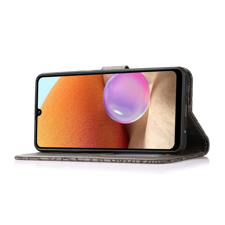 For Samsung Galaxy A32 4G Skin Feel Embossed Sunflower Horizontal Flip Leather Case with Holder & Card Slots & Wallet & Lanyard