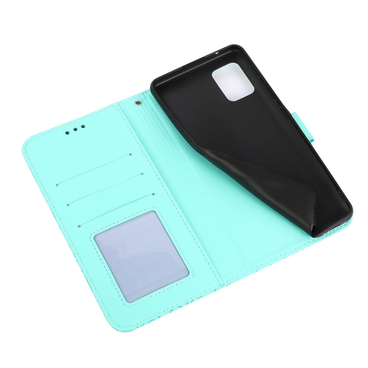 For Samsung Galaxy A71 Skin Feel Embossed Sunflower Horizontal Flip Leather Case with Holder & Card Slots & Wallet & Lanyard