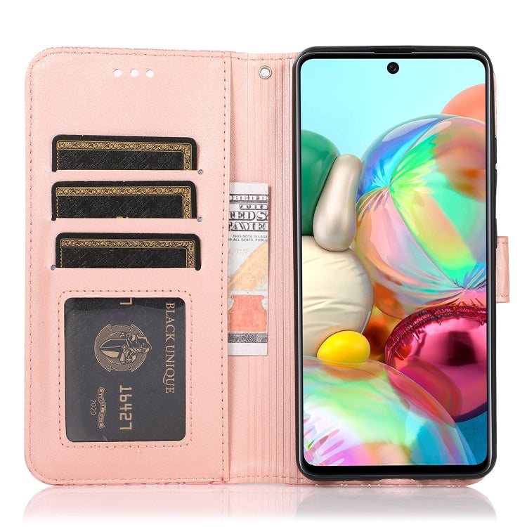 For Samsung Galaxy A71 Skin Feel Embossed Sunflower Horizontal Flip Leather Case with Holder & Card Slots & Wallet & Lanyard