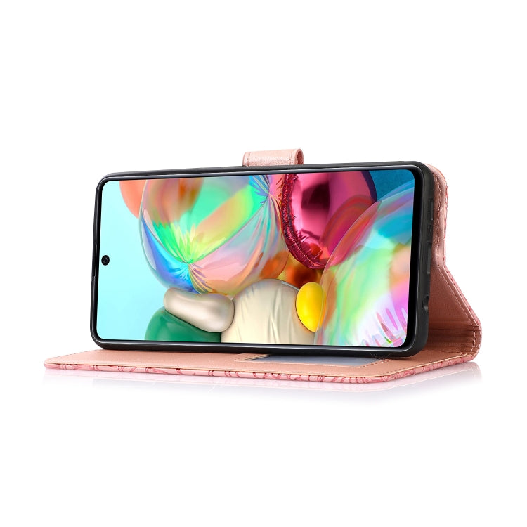 For Samsung Galaxy A71 Skin Feel Embossed Sunflower Horizontal Flip Leather Case with Holder & Card Slots & Wallet & Lanyard