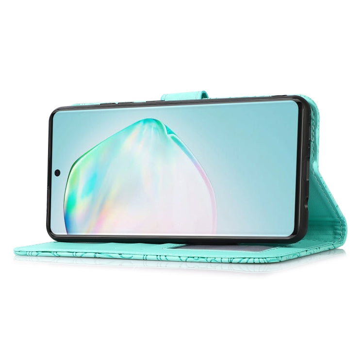 For Samsung Galaxy A91 Skin Feel Embossed Sunflower Horizontal Flip Leather Case with Holder & Card Slots & Wallet & Lanyard