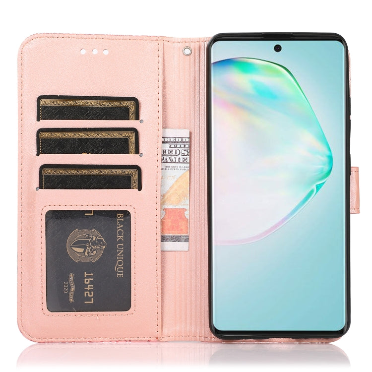 For Samsung Galaxy A91 Skin Feel Embossed Sunflower Horizontal Flip Leather Case with Holder & Card Slots & Wallet & Lanyard