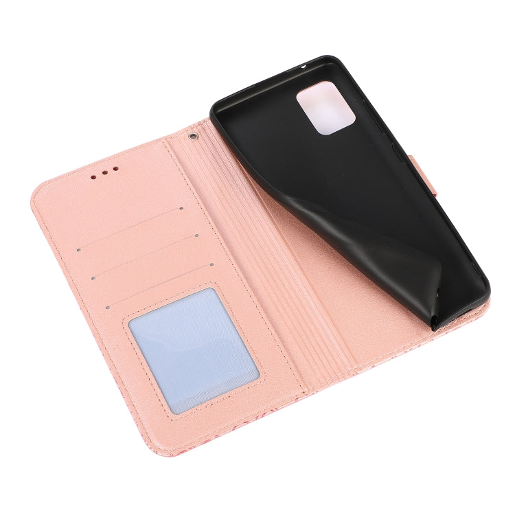 For Samsung Galaxy A91 Skin Feel Embossed Sunflower Horizontal Flip Leather Case with Holder & Card Slots & Wallet & Lanyard