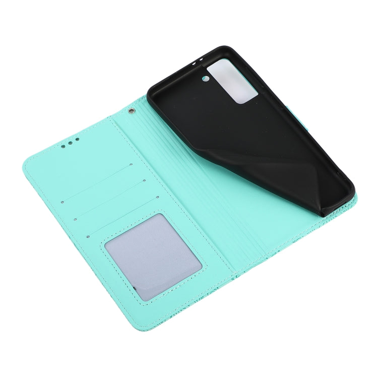 For Samsung Galaxy S21 5G Skin Feel Embossed Sunflower Horizontal Flip Leather Case with Holder & Card Slots & Wallet & Lanyard